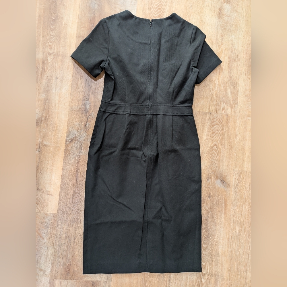 NWOT Banana Republic Black Sheath Midi Dress - Picture 4 of 5